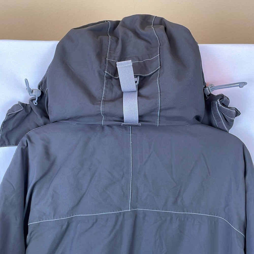 American Eagle Men's Gray Hooded Ski Jacket w/Lots of Zipper Pockets - Size XL - Picture 12 of 17